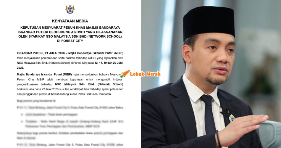 Kerajaan Johor Batal Lesen & Arah Network School Forest City Henti Operasi Mula Esok