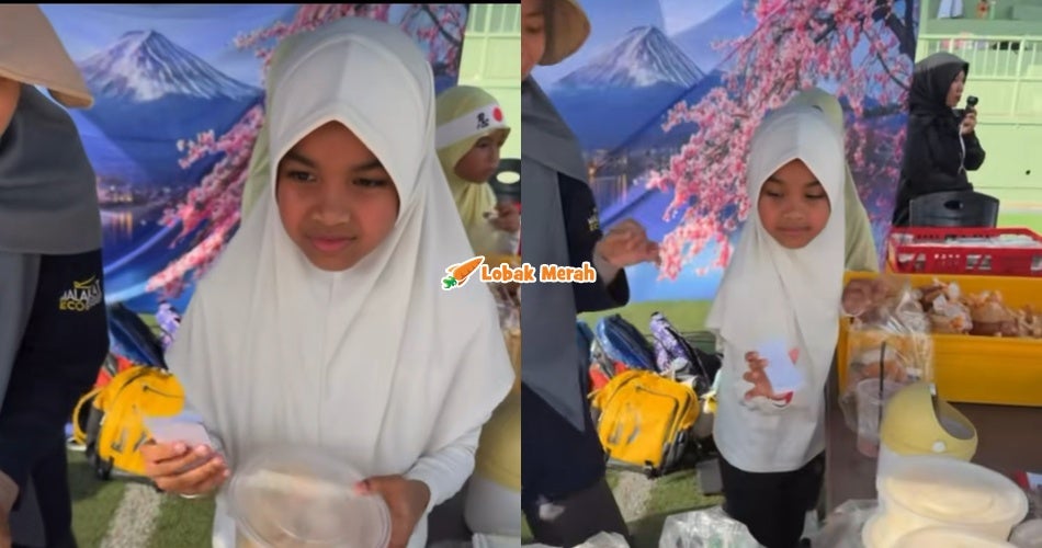 “Pegang kuat-kuat sayang” – Netizen Cair Tengok Tok Ti Melayan Aafiyah Masa Hari Kantin Sekolah