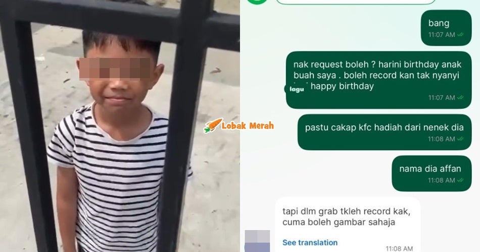 Warganet Terharu Tengok ‘Effort’ Abang Grab, Nyanyikan Lagu Hari Jadi Buat Anak Buah Pelanggan Yang Tempah Makanan