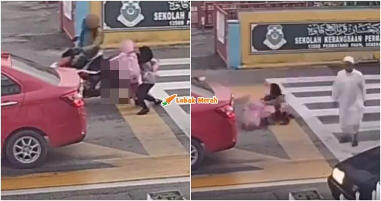 Penunggang Motosikal Langgar Murid